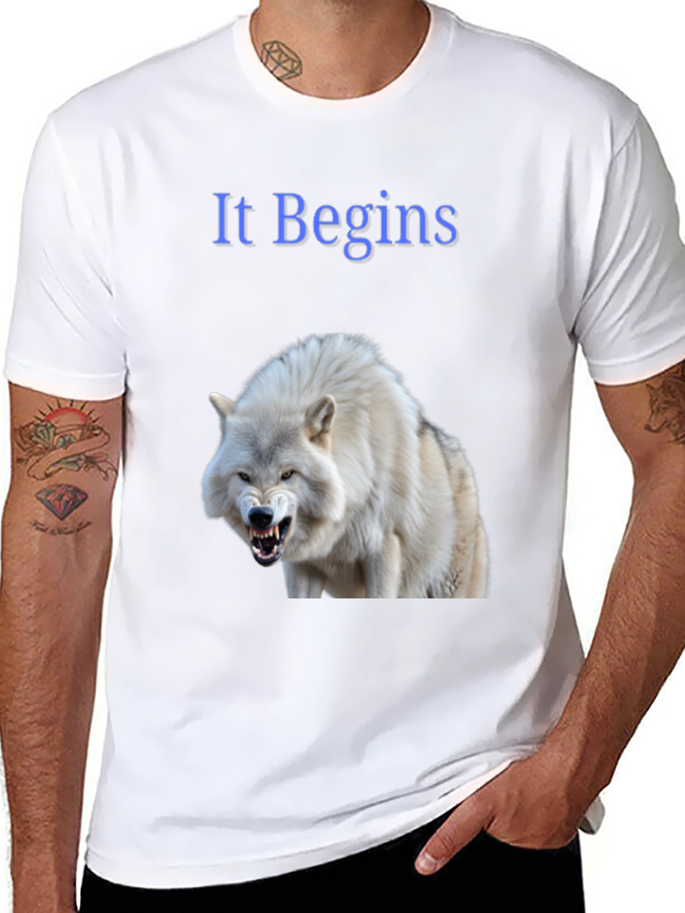 It Begins Wolf Graphic Tee - Bold Black T-Shirt