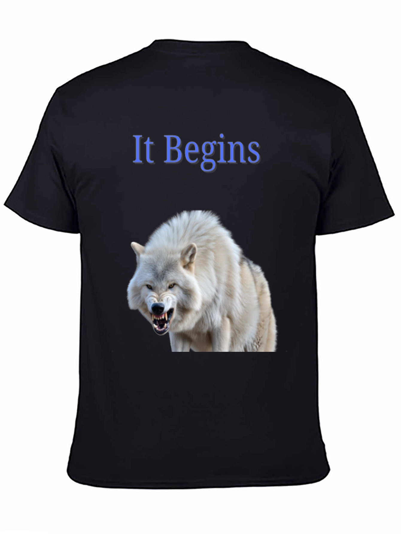 It Begins Wolf Graphic Tee - Bold Black T-Shirt
