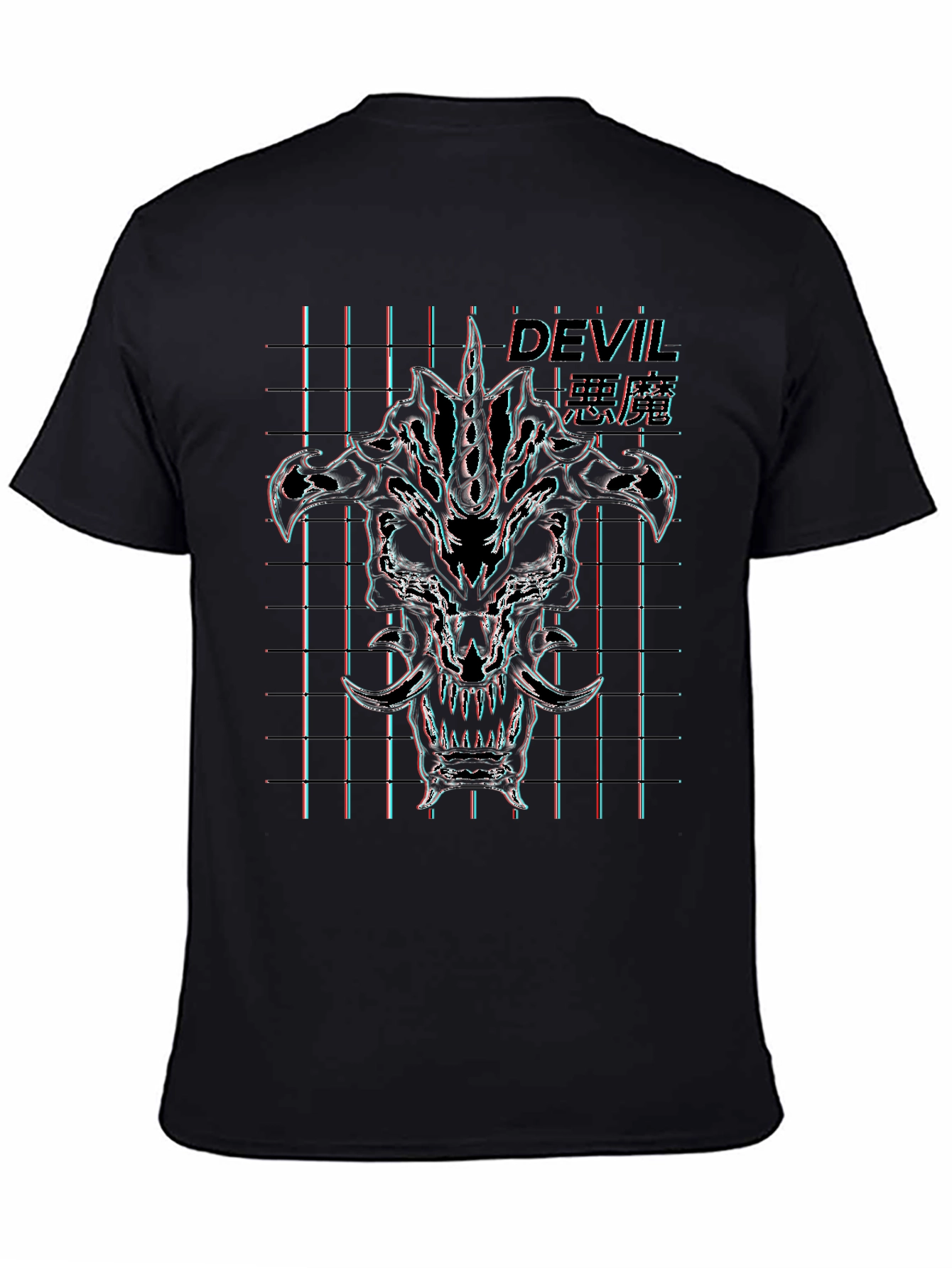 Devil Demon Graphic T-Shirt - Black