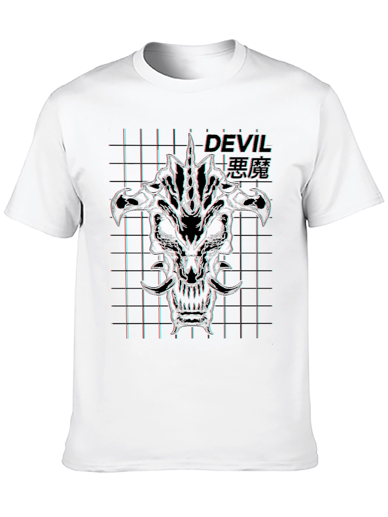 Devil Demon Graphic T-Shirt - Black