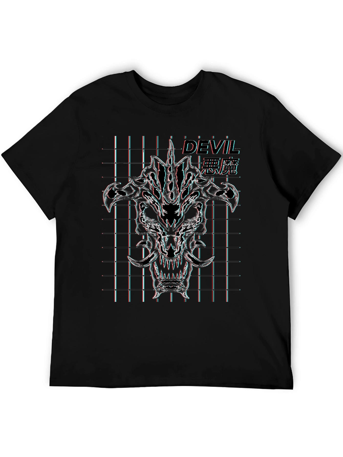 Devil Demon Graphic T-Shirt - Black