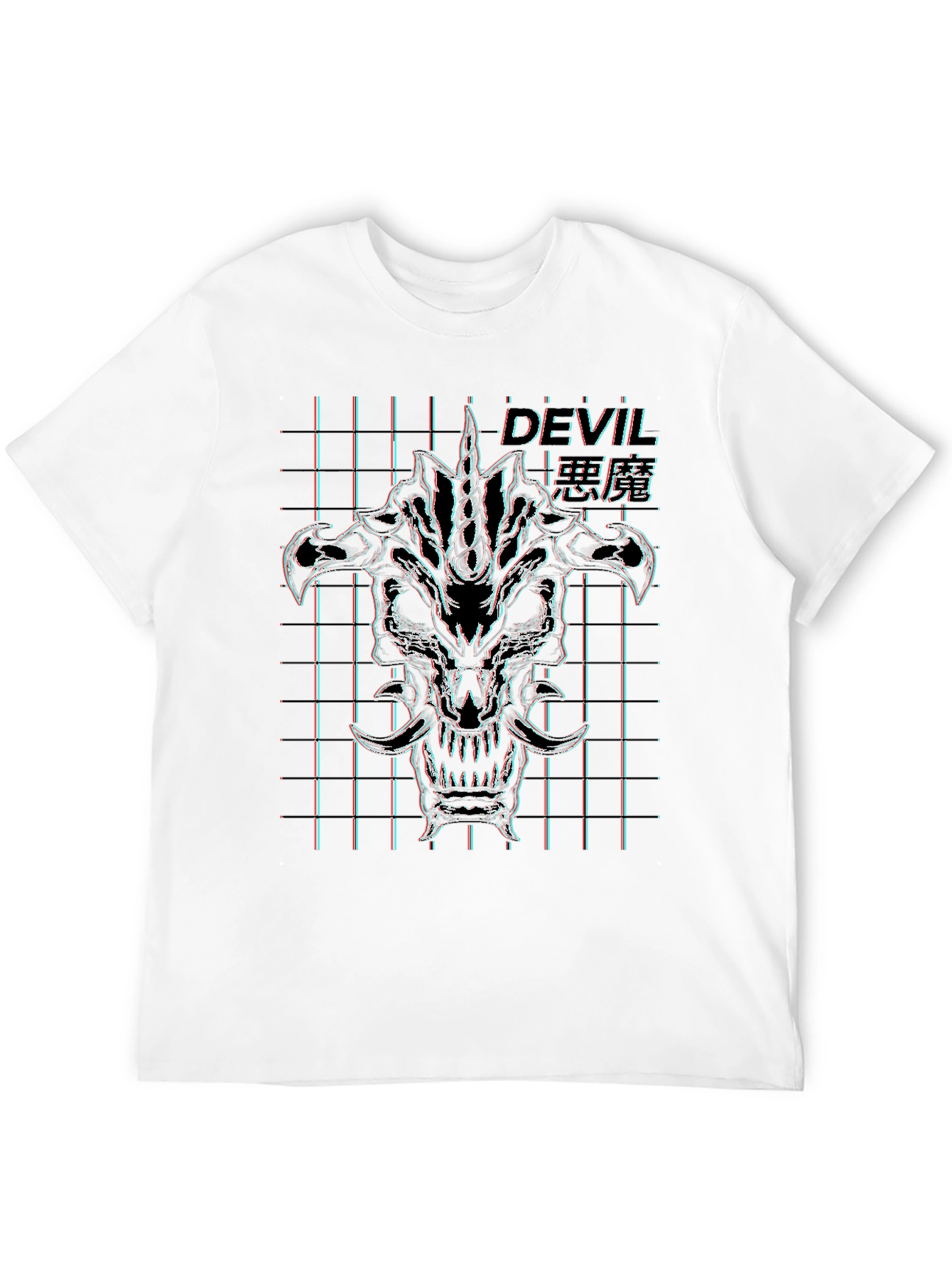 Devil Demon Graphic T-Shirt - Black