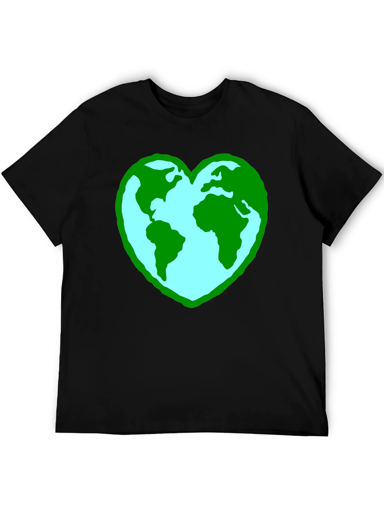Earth Heart Graphic Tee - Black Unisex Shirt