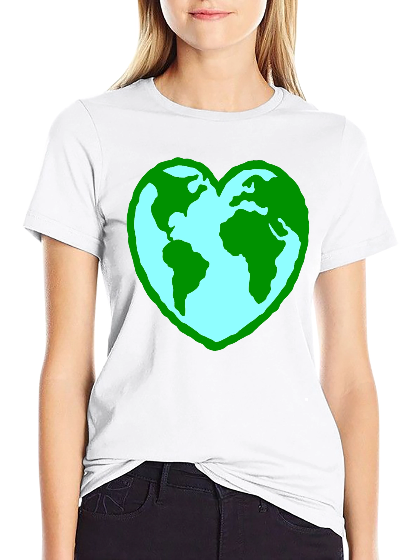 Earth Heart Graphic Tee - Black Unisex Shirt