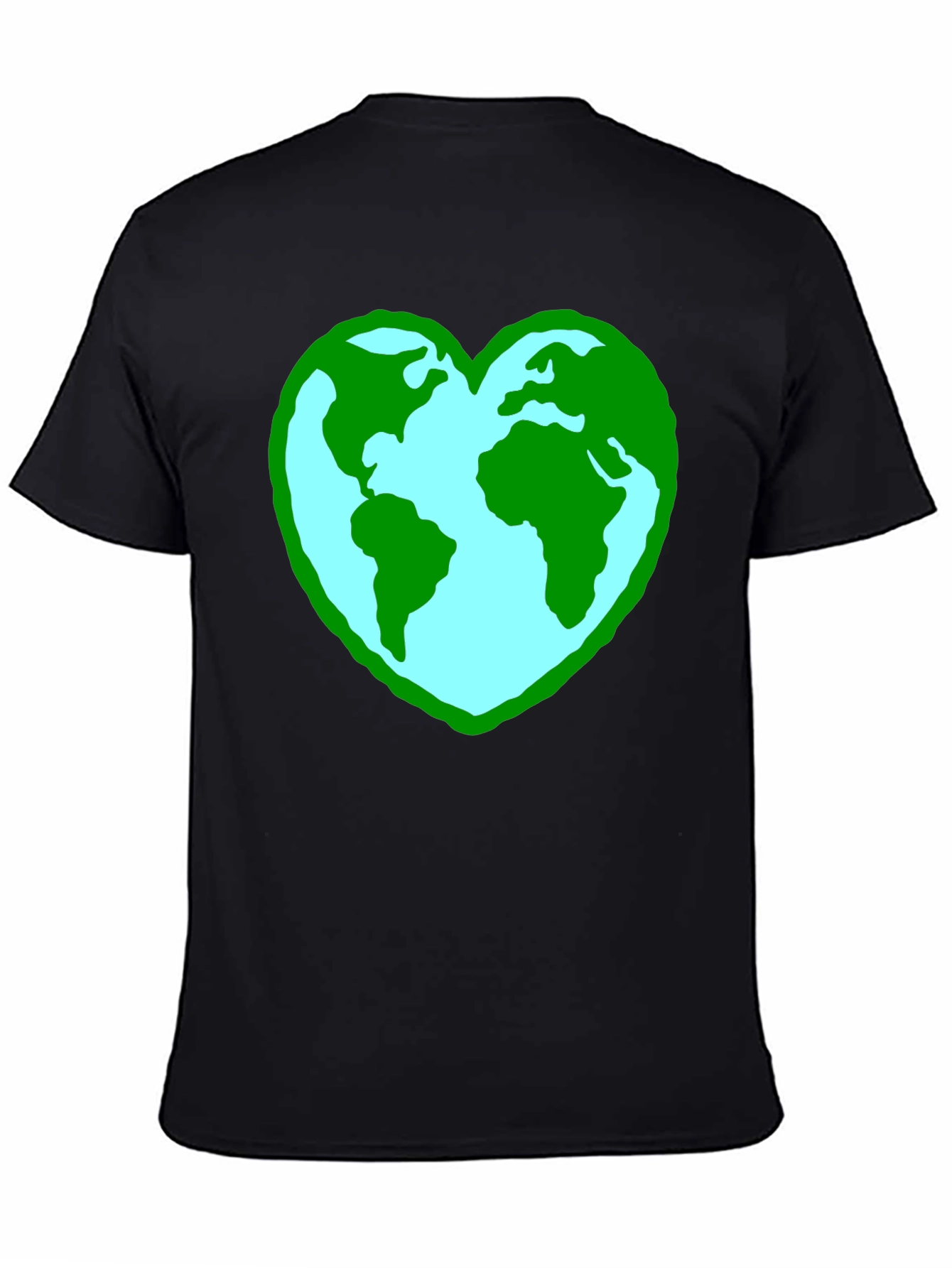 Earth Heart Graphic Tee - Black Unisex Shirt