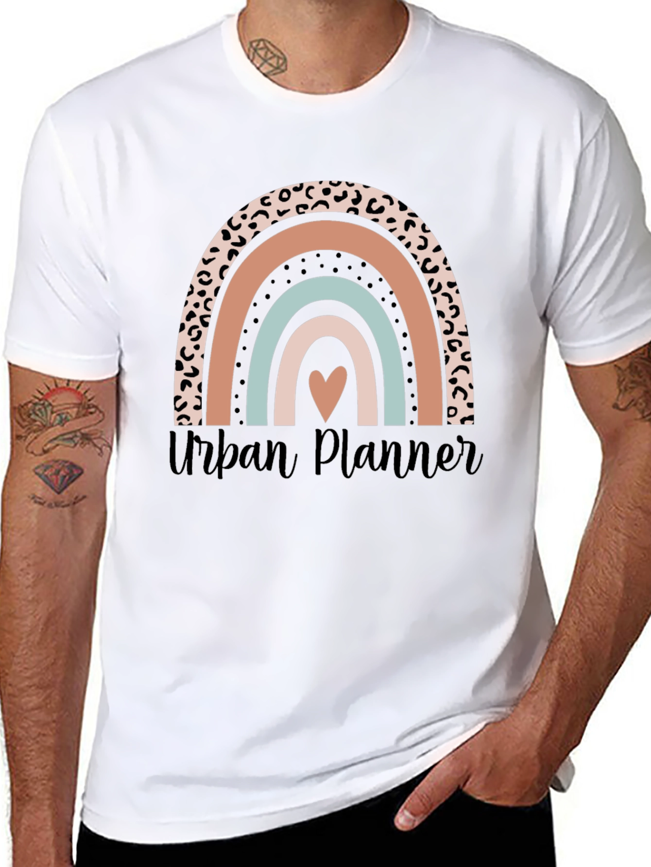 Urban Planner Rainbow Heart Graphic Tee