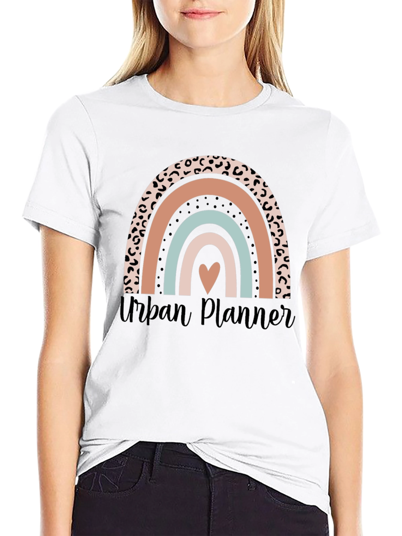 Urban Planner Rainbow Heart Graphic Tee