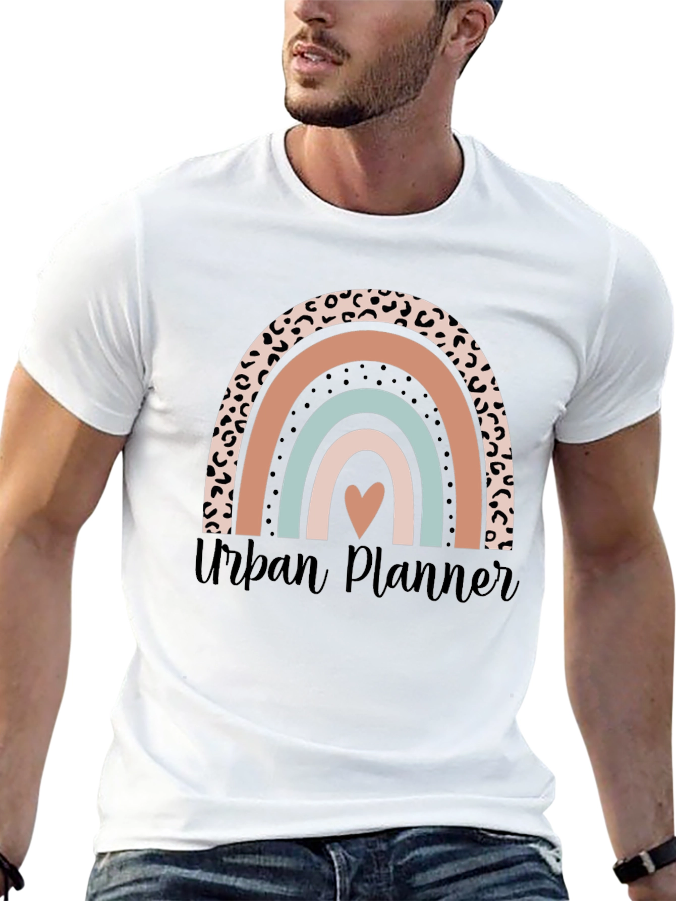 Urban Planner Rainbow Heart Graphic Tee