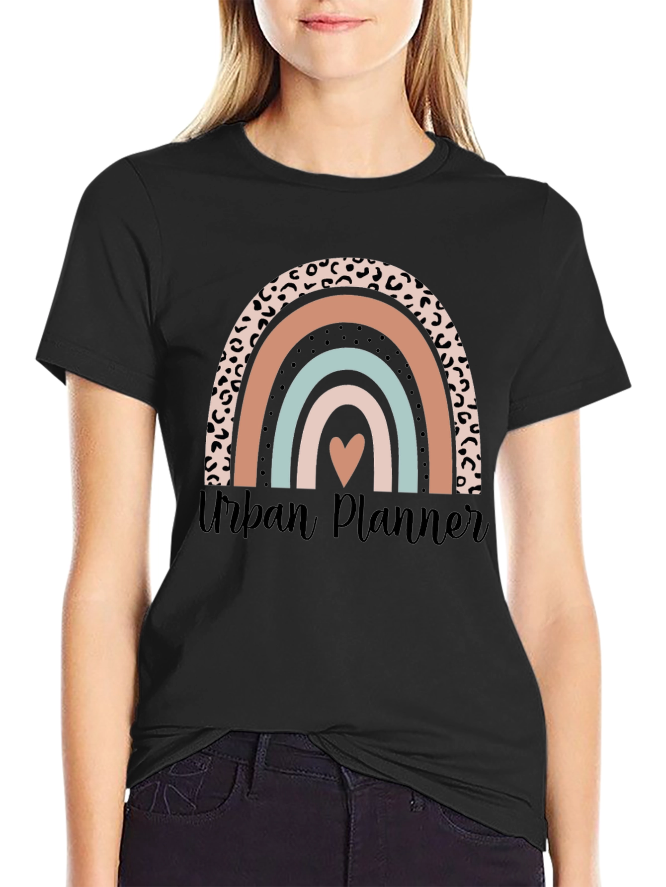 Urban Planner Rainbow Heart Graphic Tee