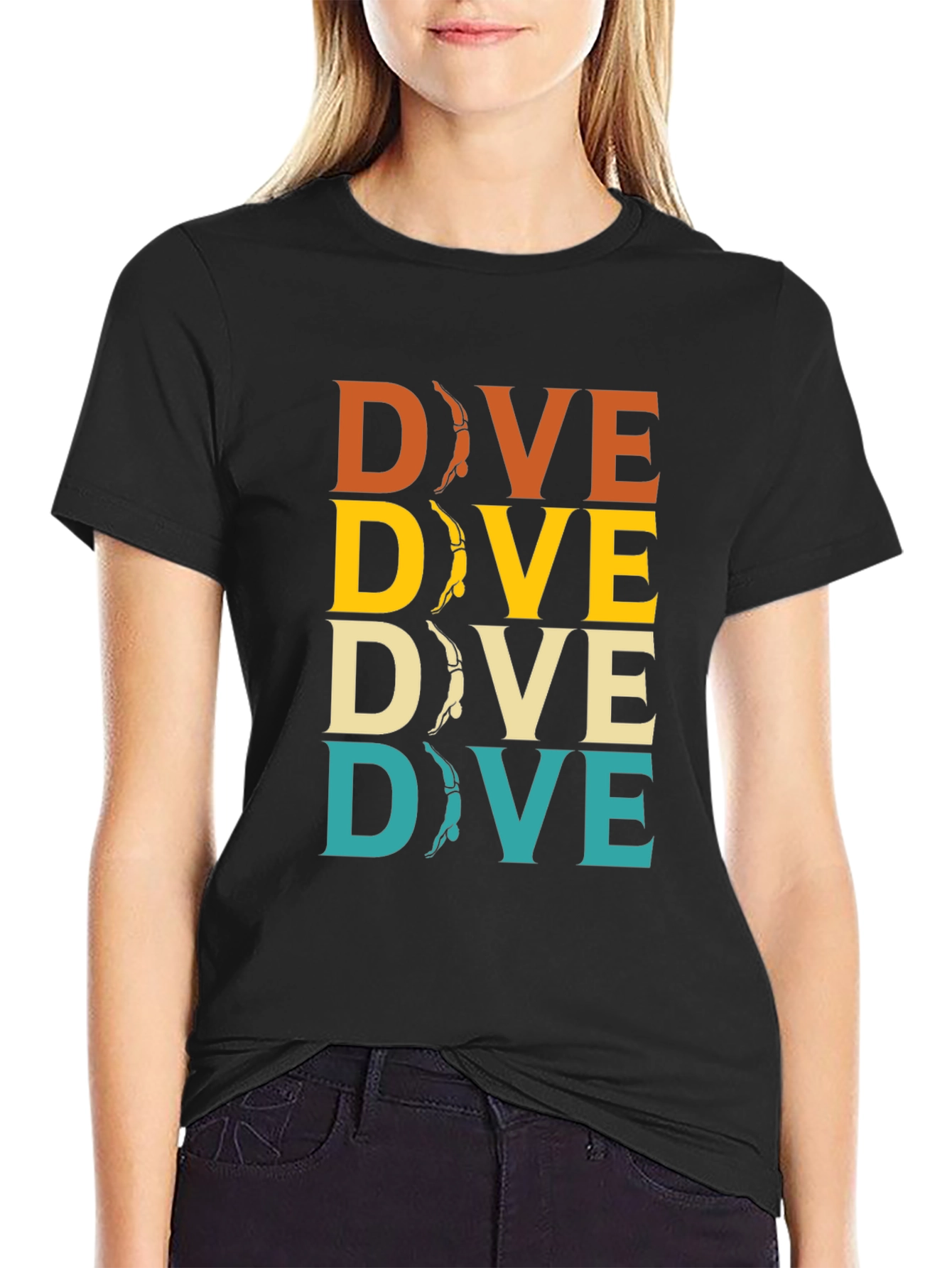 Retro Dive T-Shirt - Diver Design