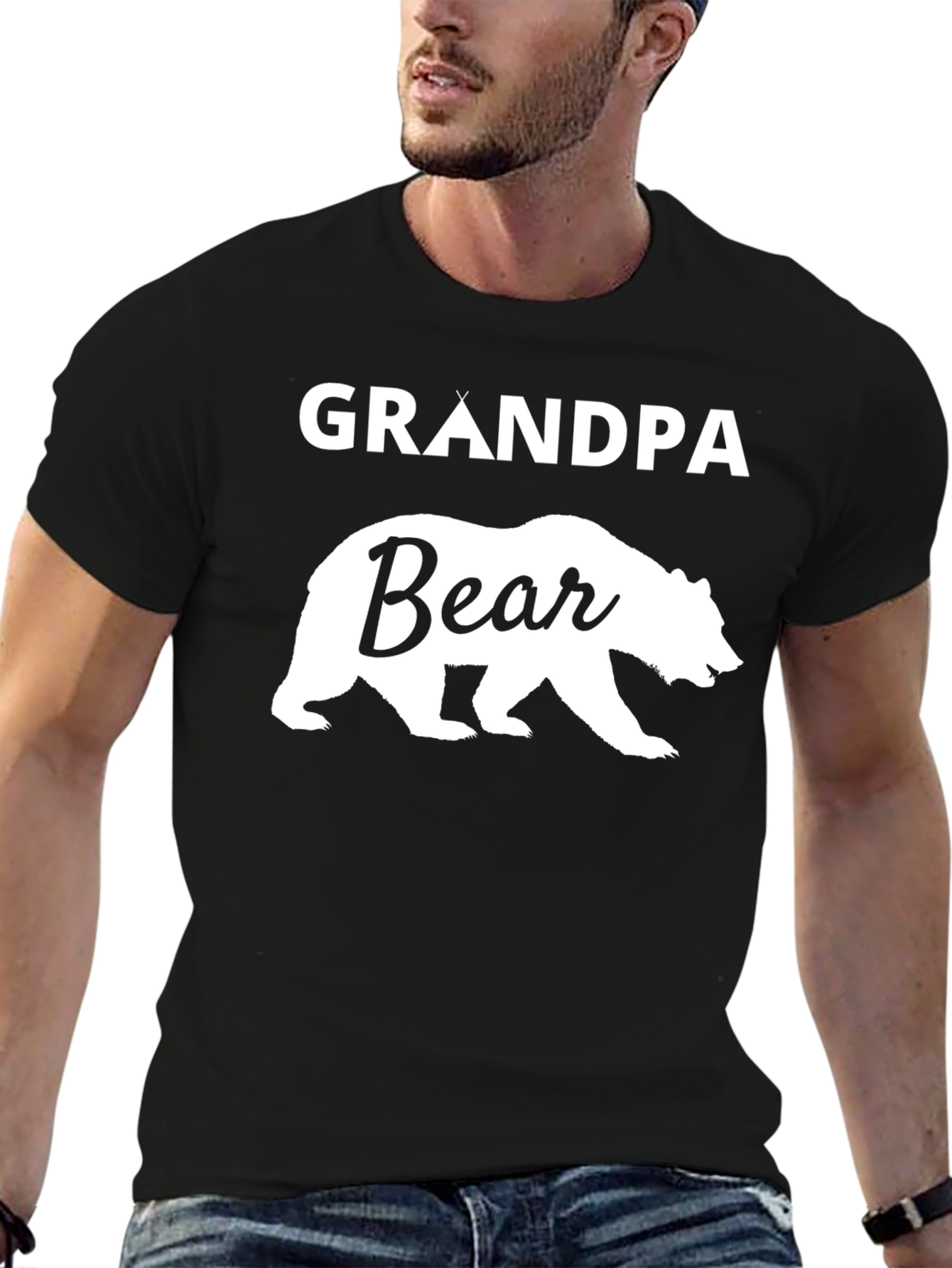 Grandpa Bear Black T-Shirt