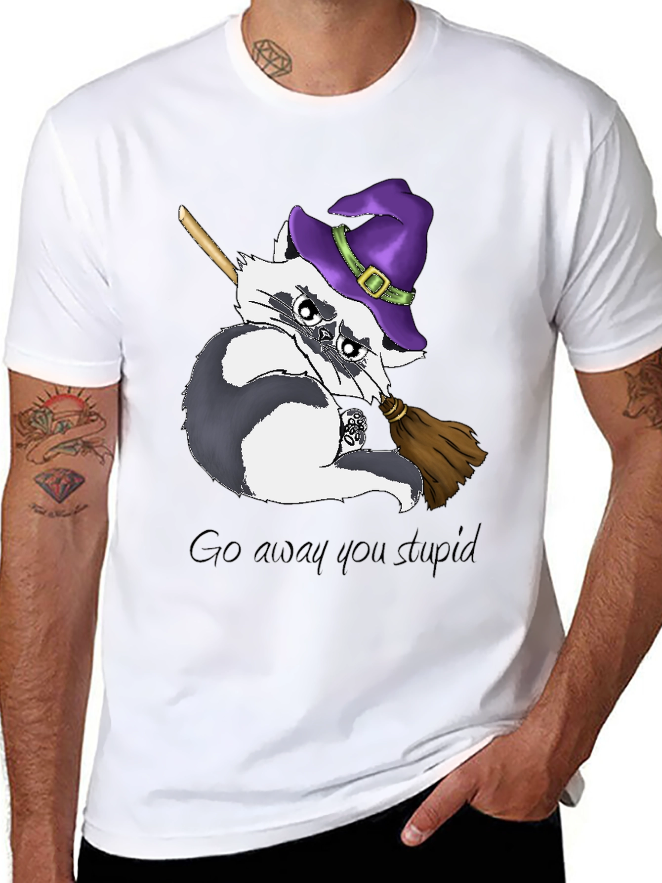 Grumpy Witch Raccoon T-Shirt