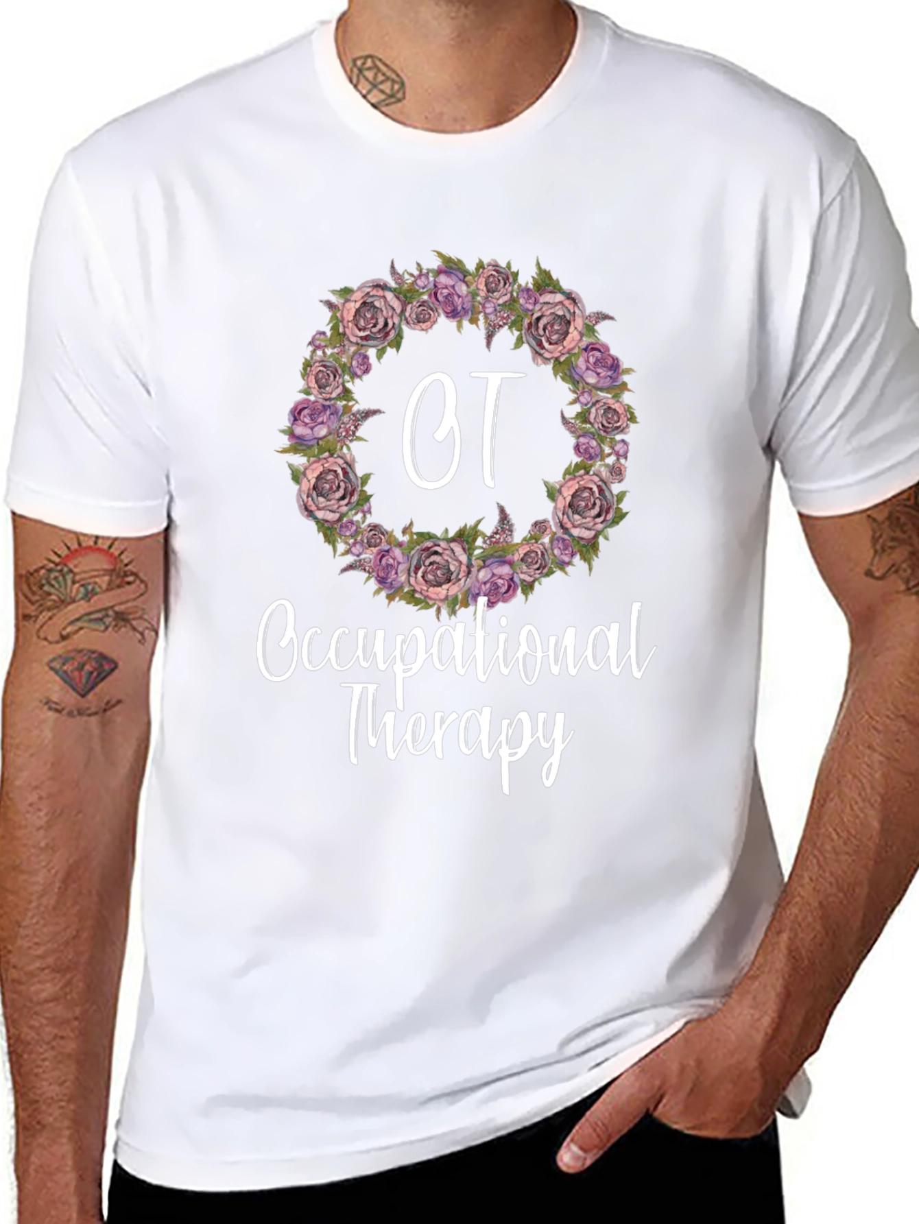 Occupational Therapy Floral Wreath T-Shirt