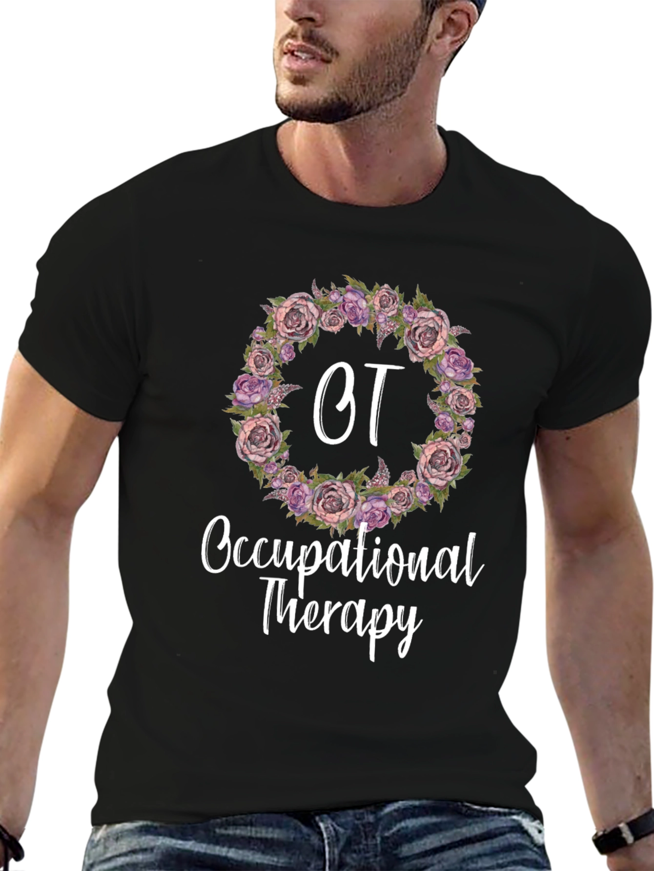 Occupational Therapy Floral Wreath T-Shirt