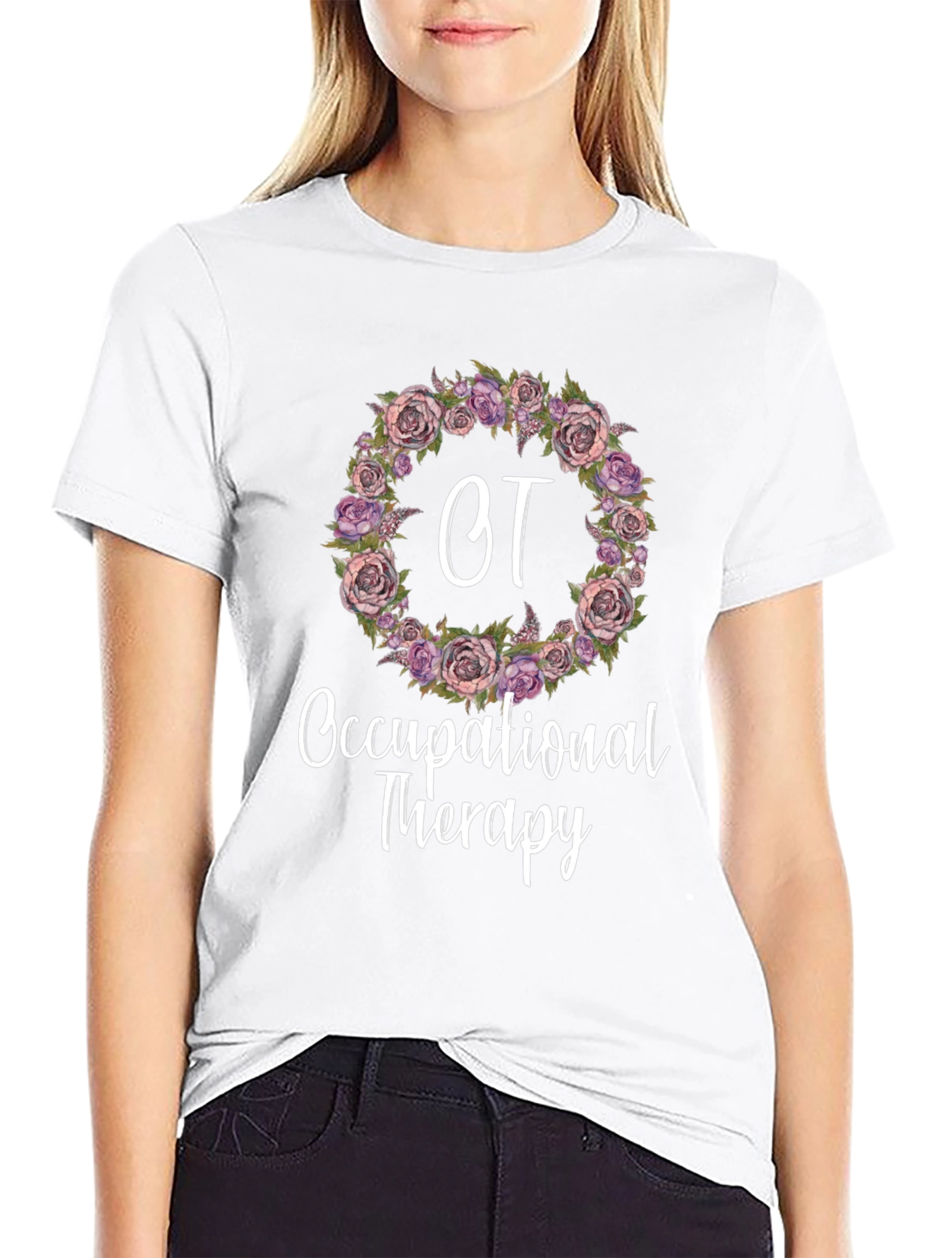 Occupational Therapy Floral Wreath T-Shirt