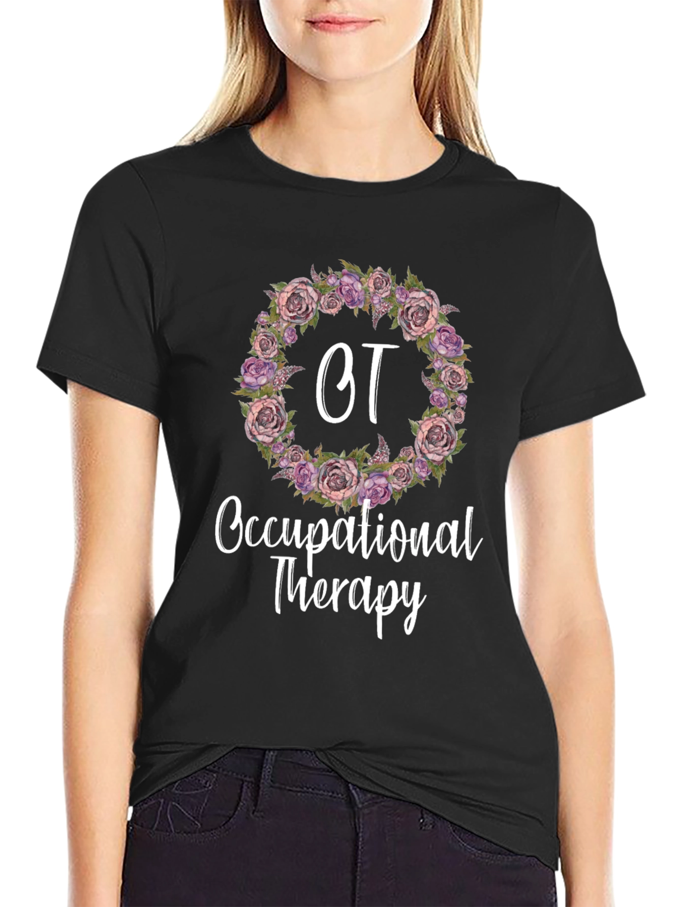 Occupational Therapy Floral Wreath T-Shirt