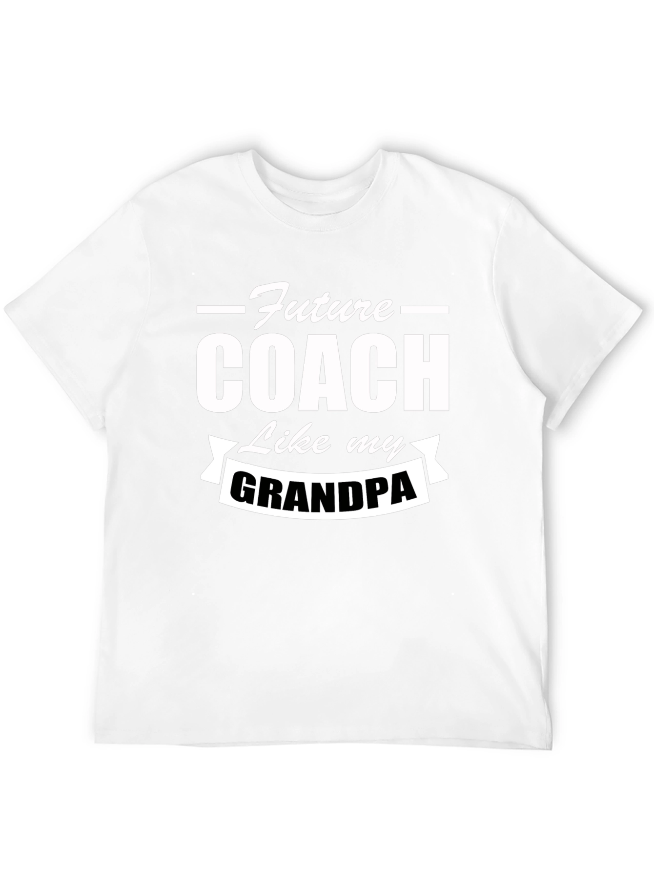 Future Coach Like My Grandpa Black T-Shirt