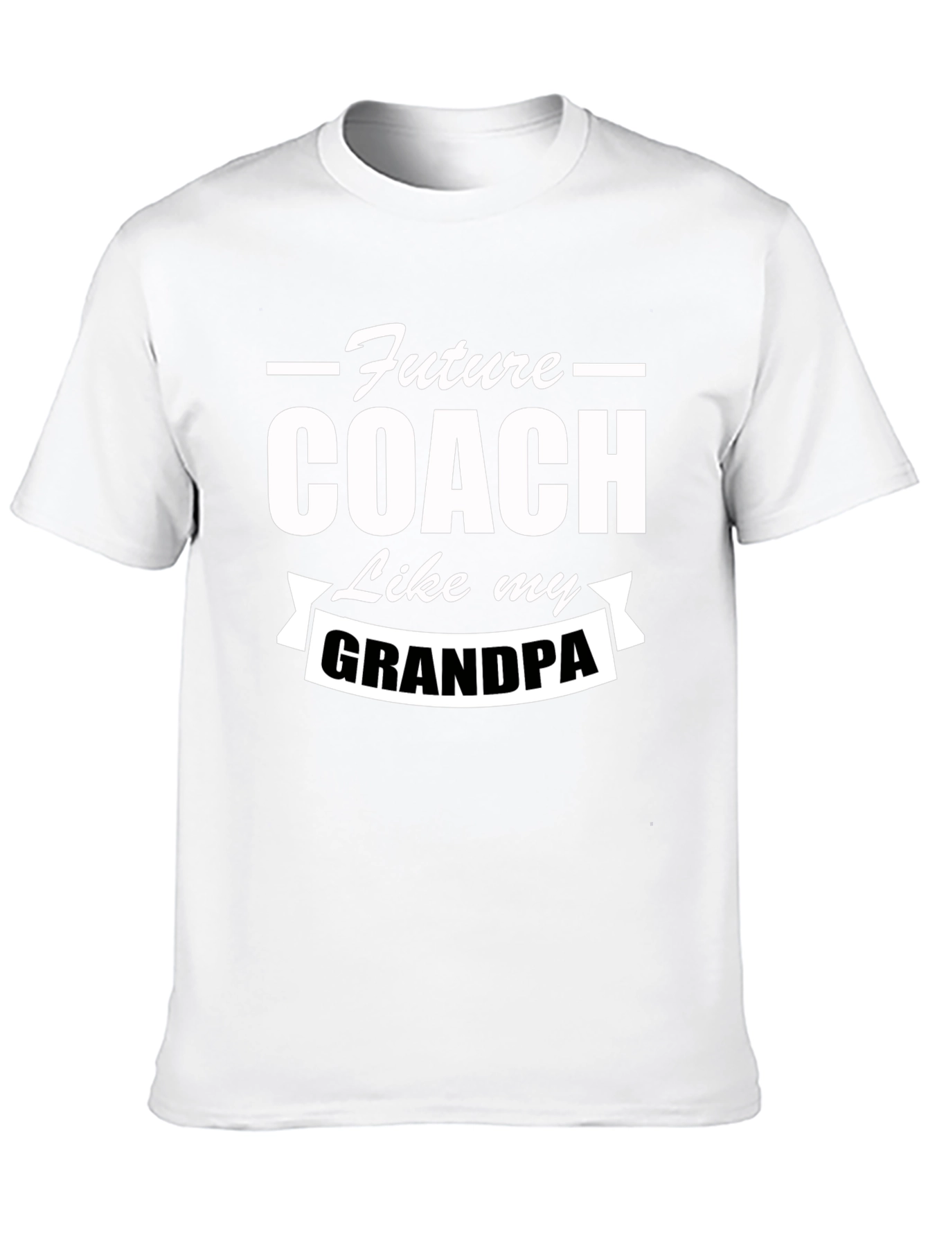 Future Coach Like My Grandpa Black T-Shirt