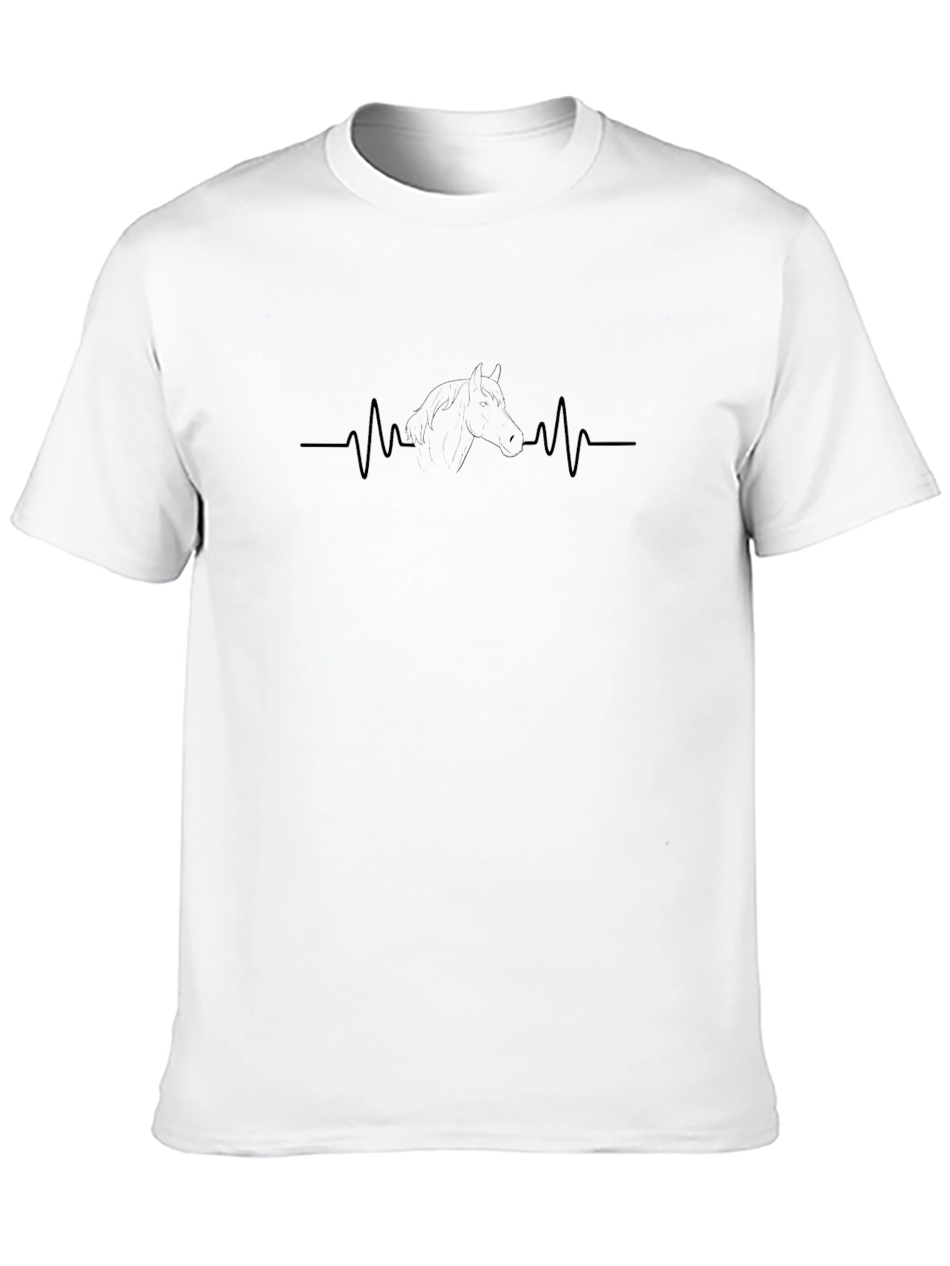 Heartbeat Horse T-Shirt - Black