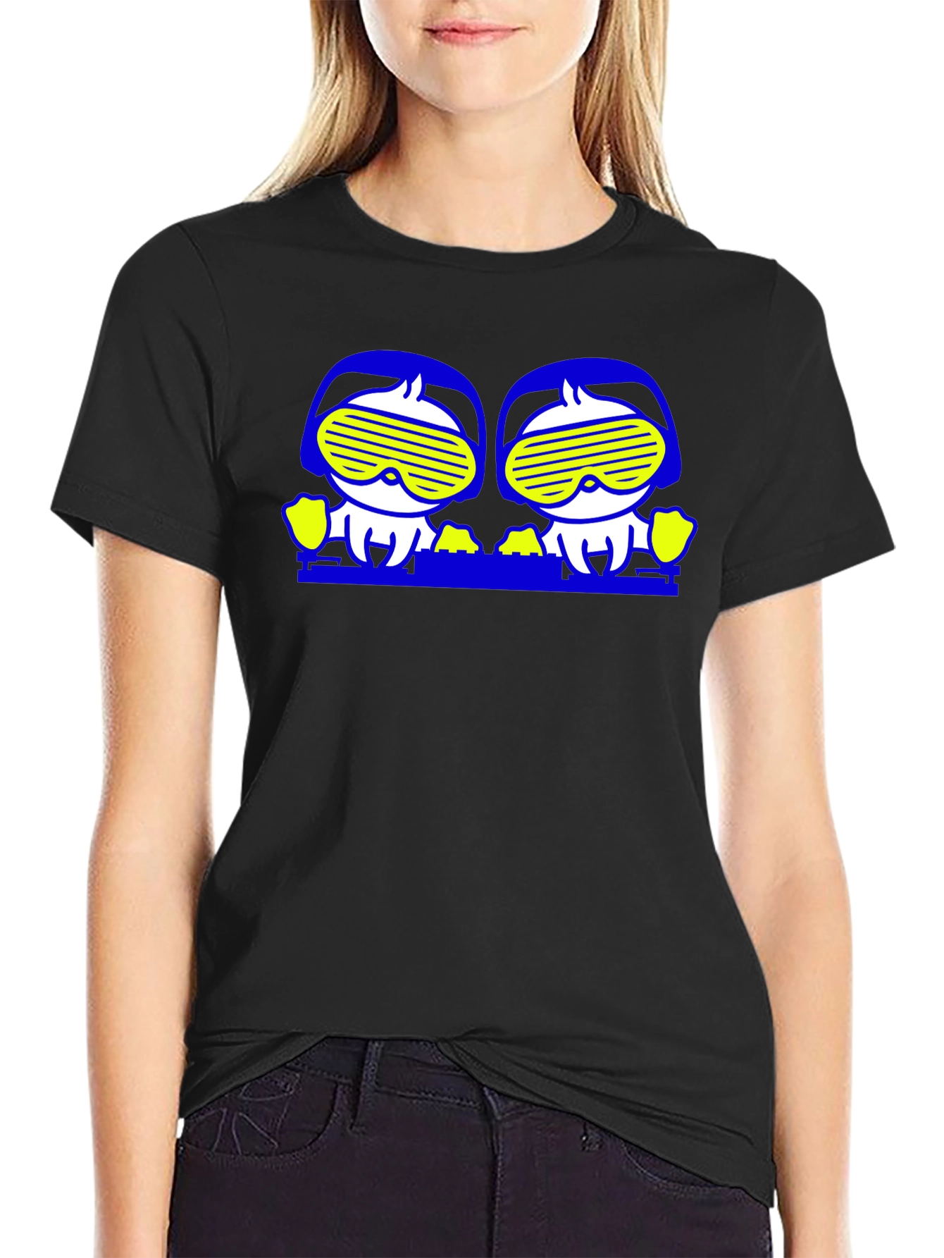 Funky Graphic T-Shirt with Cartoon Character