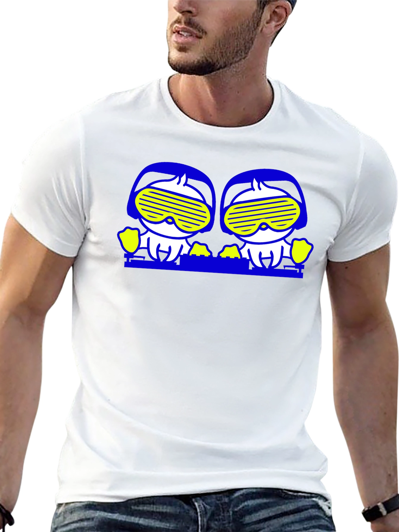 Funky Graphic T-Shirt with Cartoon Character