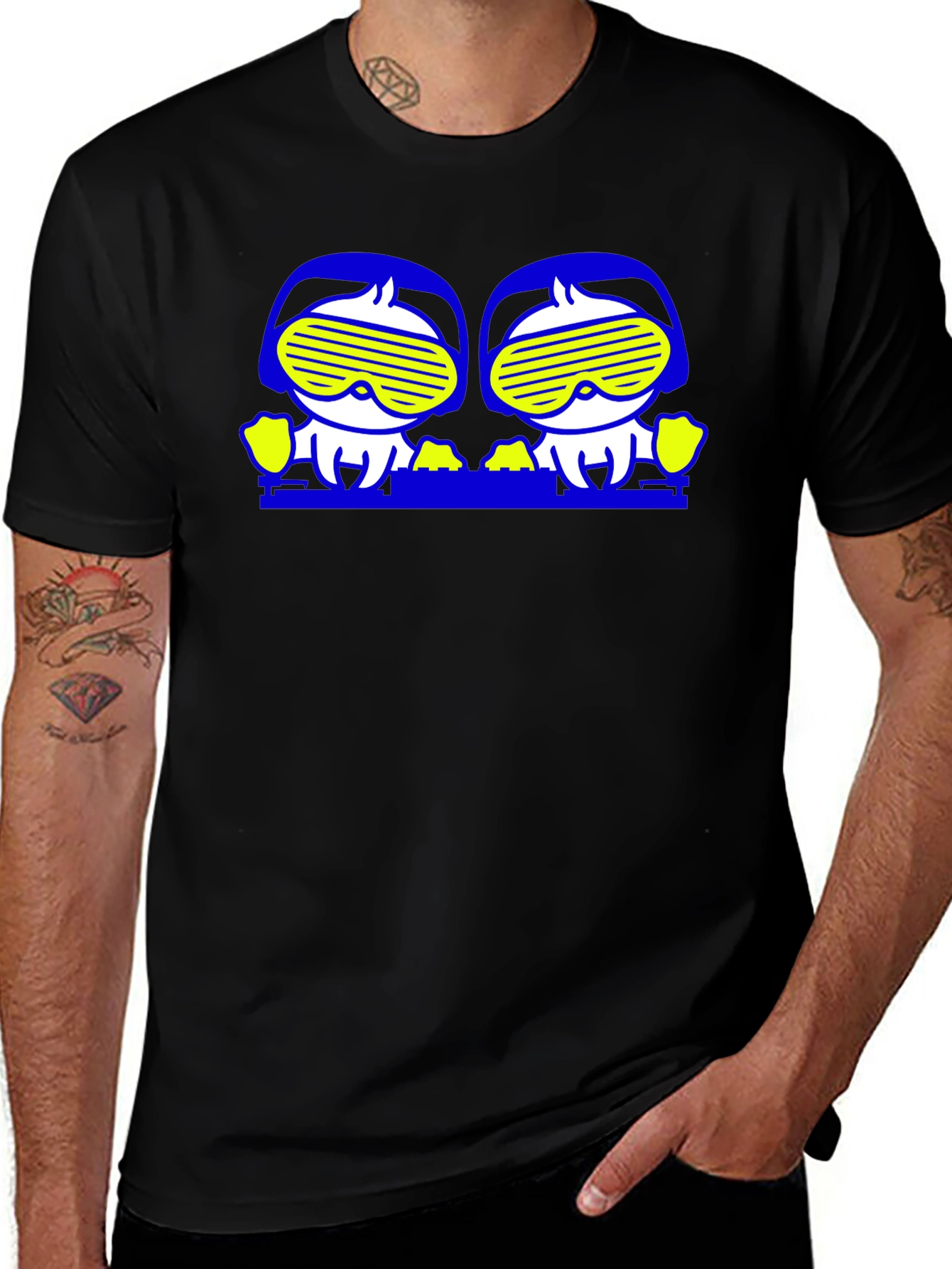 Funky Graphic T-Shirt with Cartoon Character