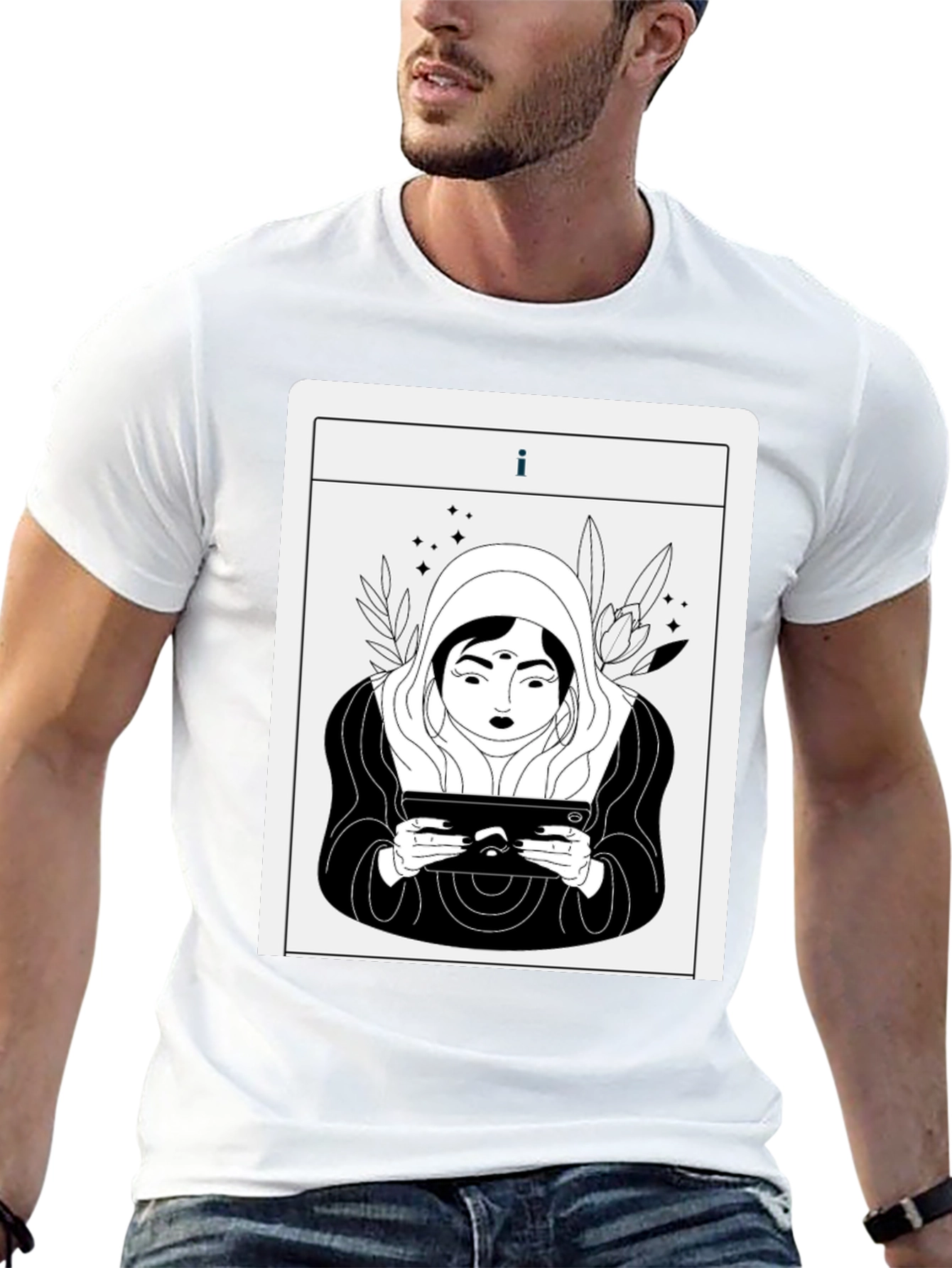 Mystic Tablet Tarot Graphic Tee - Black