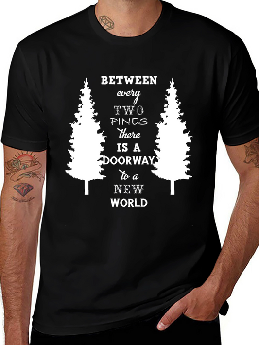 Between Two Pines T-Shirt - Nature Adventure Tee
