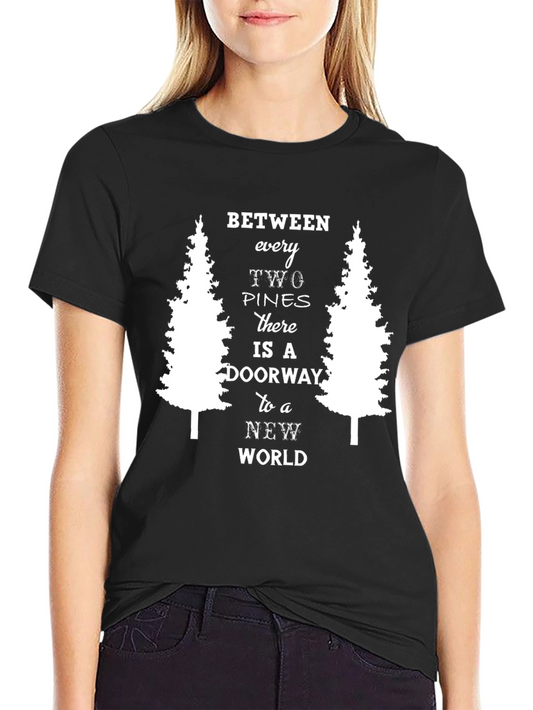 Between Two Pines T-Shirt - Nature Adventure Tee