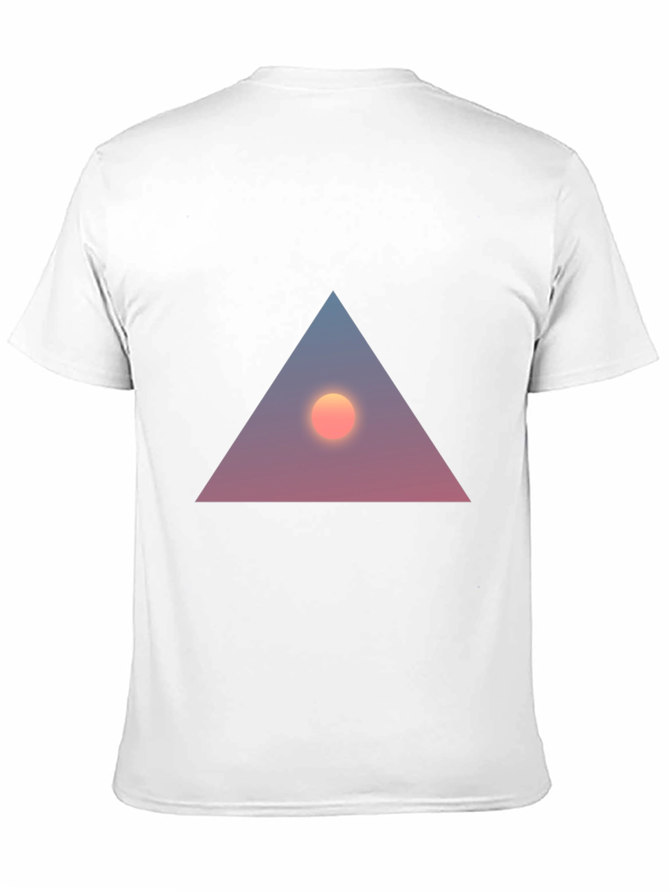 Triangle Sunset Graphic Tee - Stylish Black T-Shirt