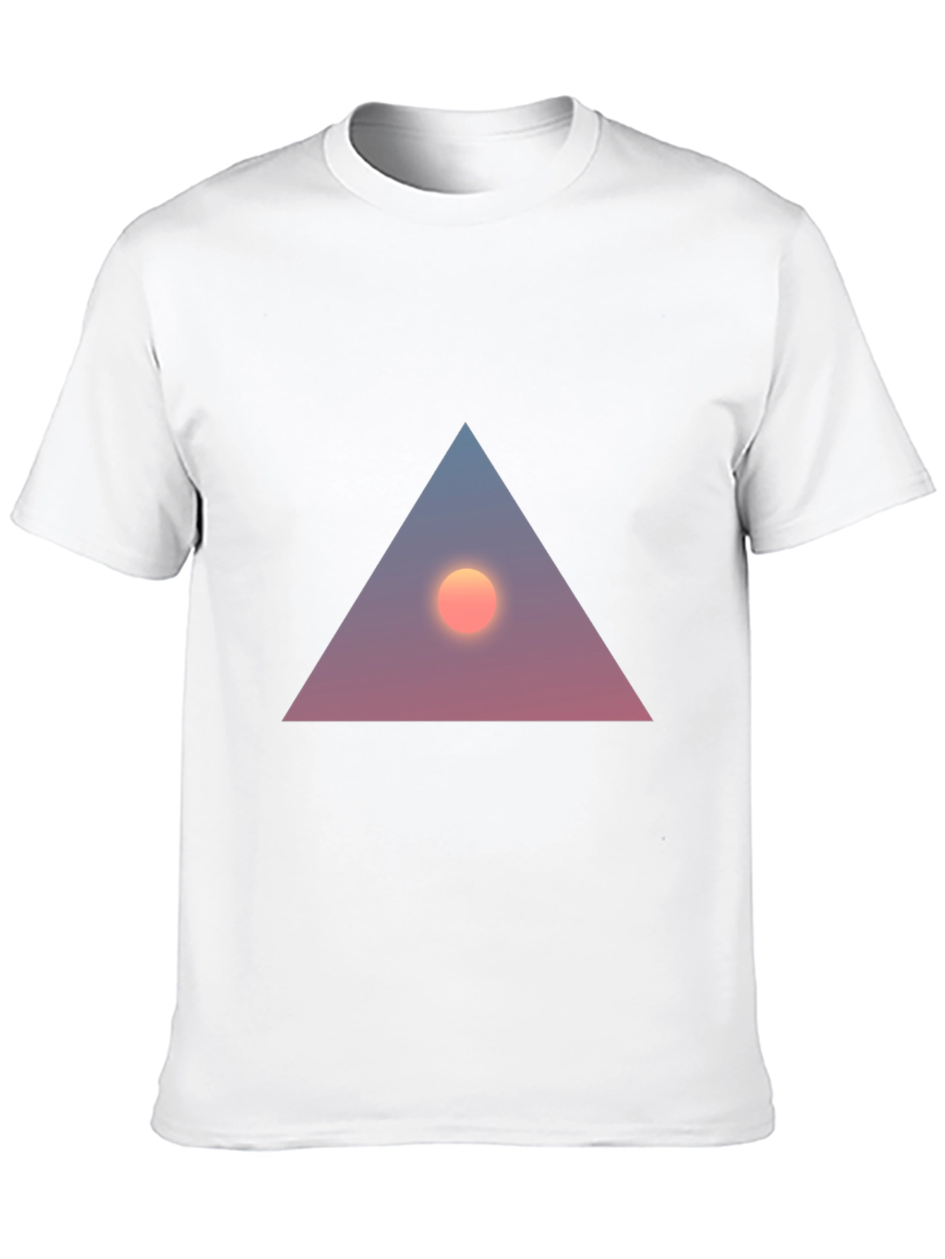 Triangle Sunset Graphic Tee - Stylish Black T-Shirt