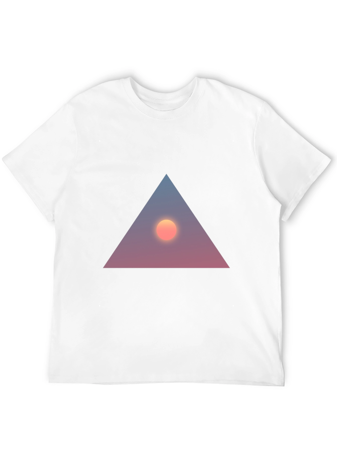 Triangle Sunset Graphic Tee - Stylish Black T-Shirt