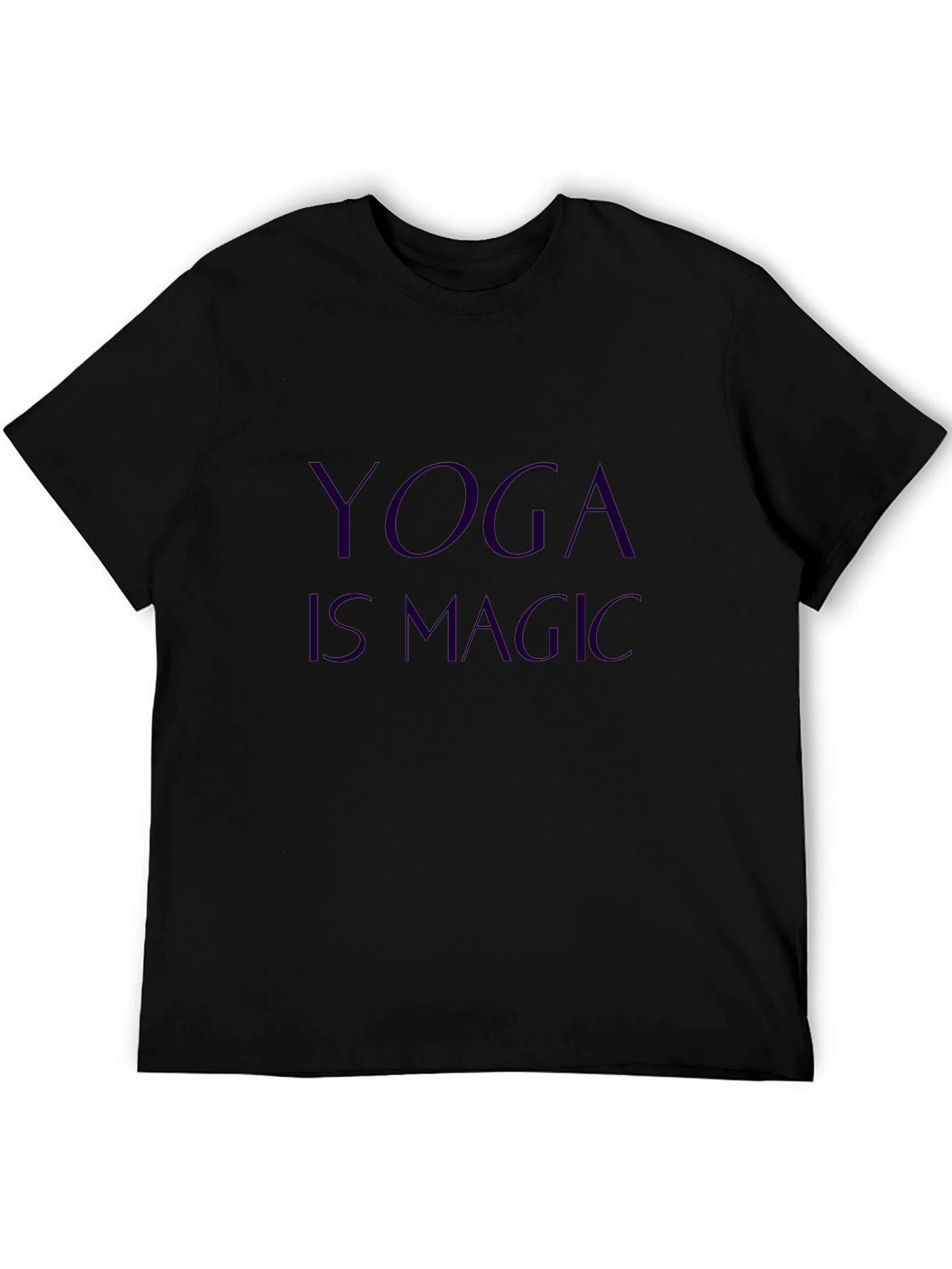 Yoga Is Magic Black Cotton Tee