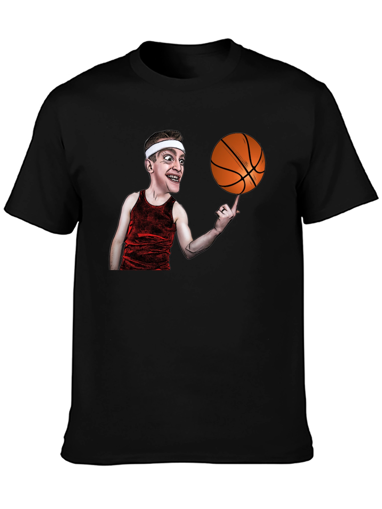 Basketball Cartoon Graphic T-Shirt