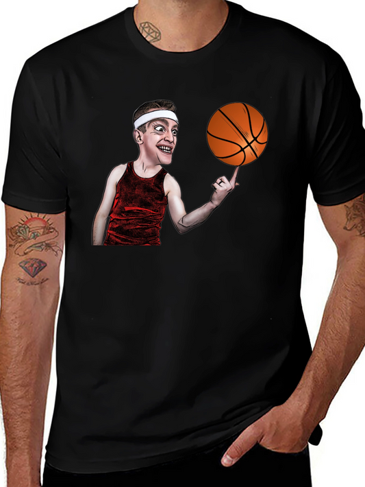 Basketball Cartoon Graphic T-Shirt