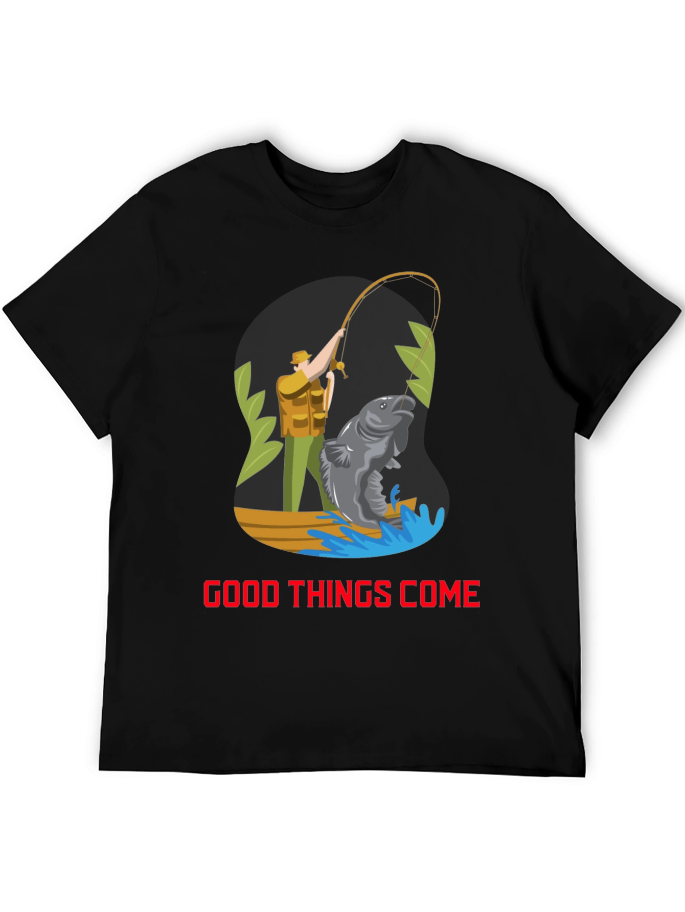 Fishing Graphic Tee - Good Things Come T-Shirt