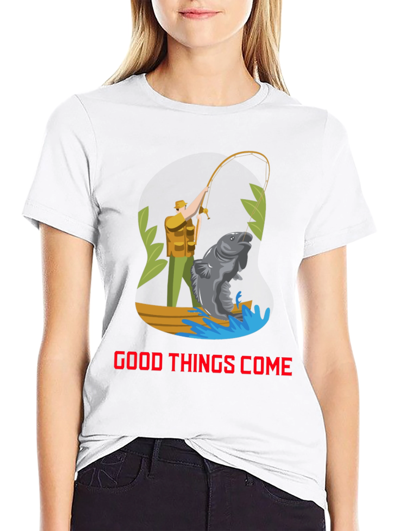 Fishing Graphic Tee - Good Things Come T-Shirt