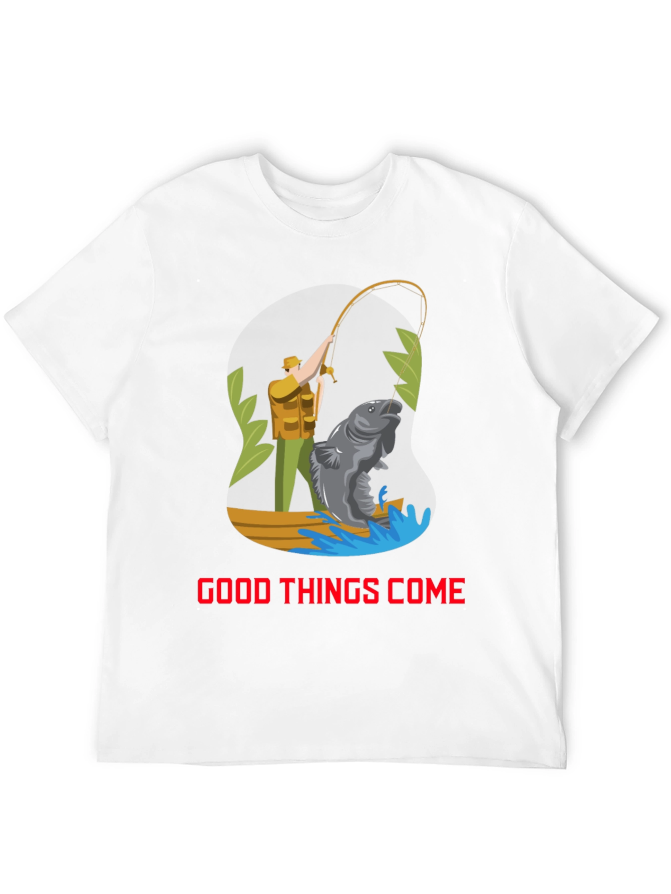 Fishing Graphic Tee - Good Things Come T-Shirt