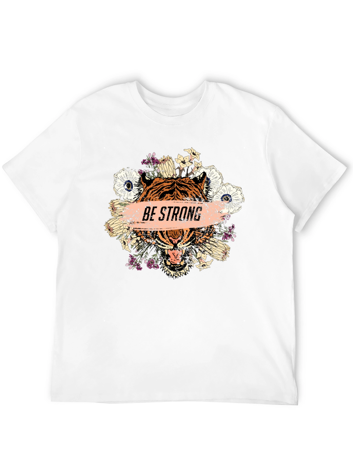 Be Strong Tiger Graphic T-Shirt