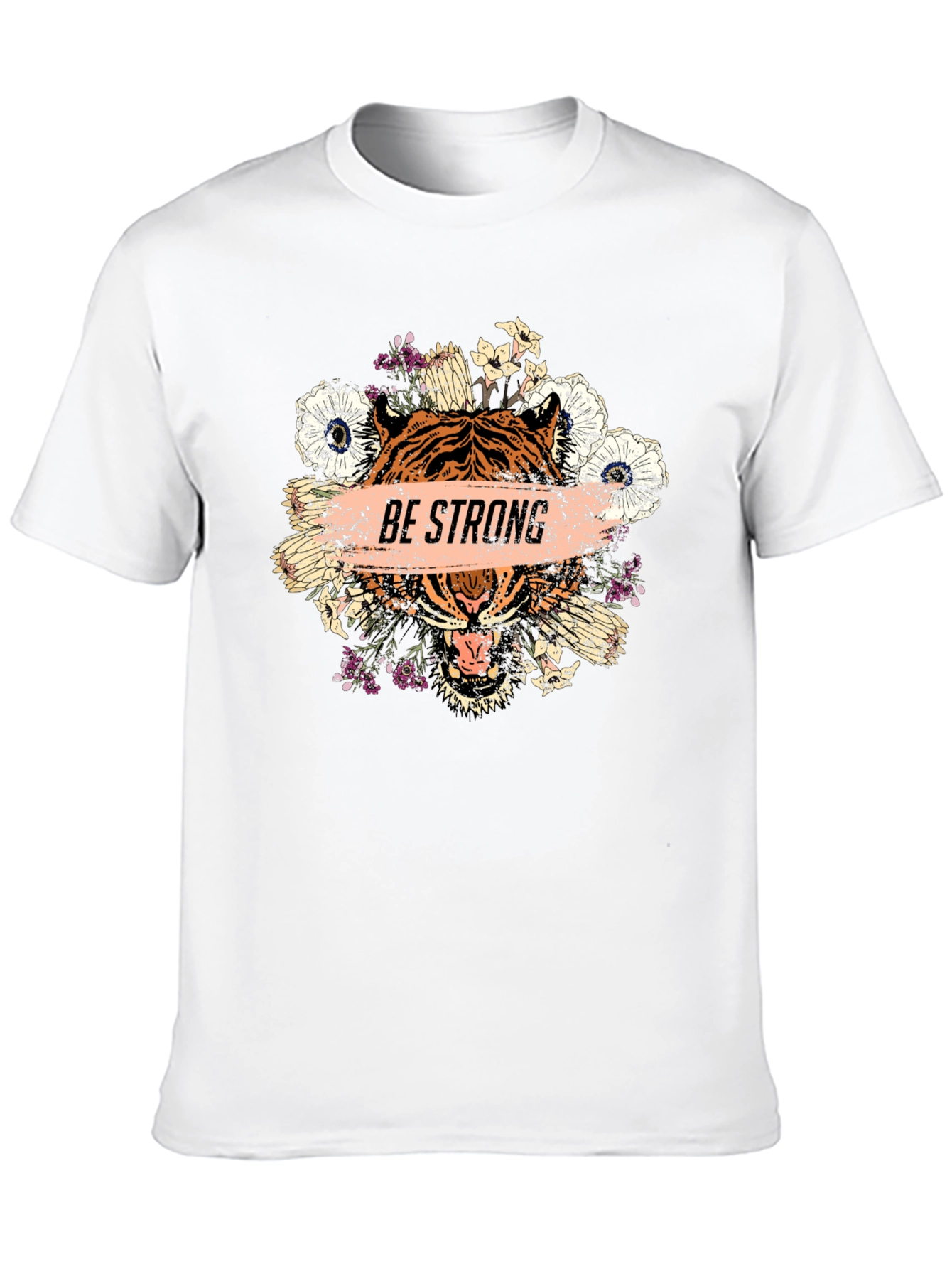 Be Strong Tiger Graphic T-Shirt