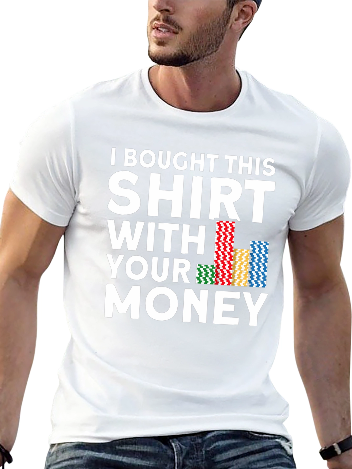Poker Chips Funny Graphic T-Shirt