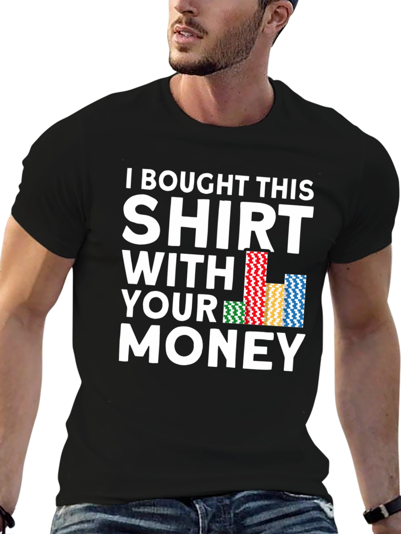 Poker Chips Funny Graphic T-Shirt