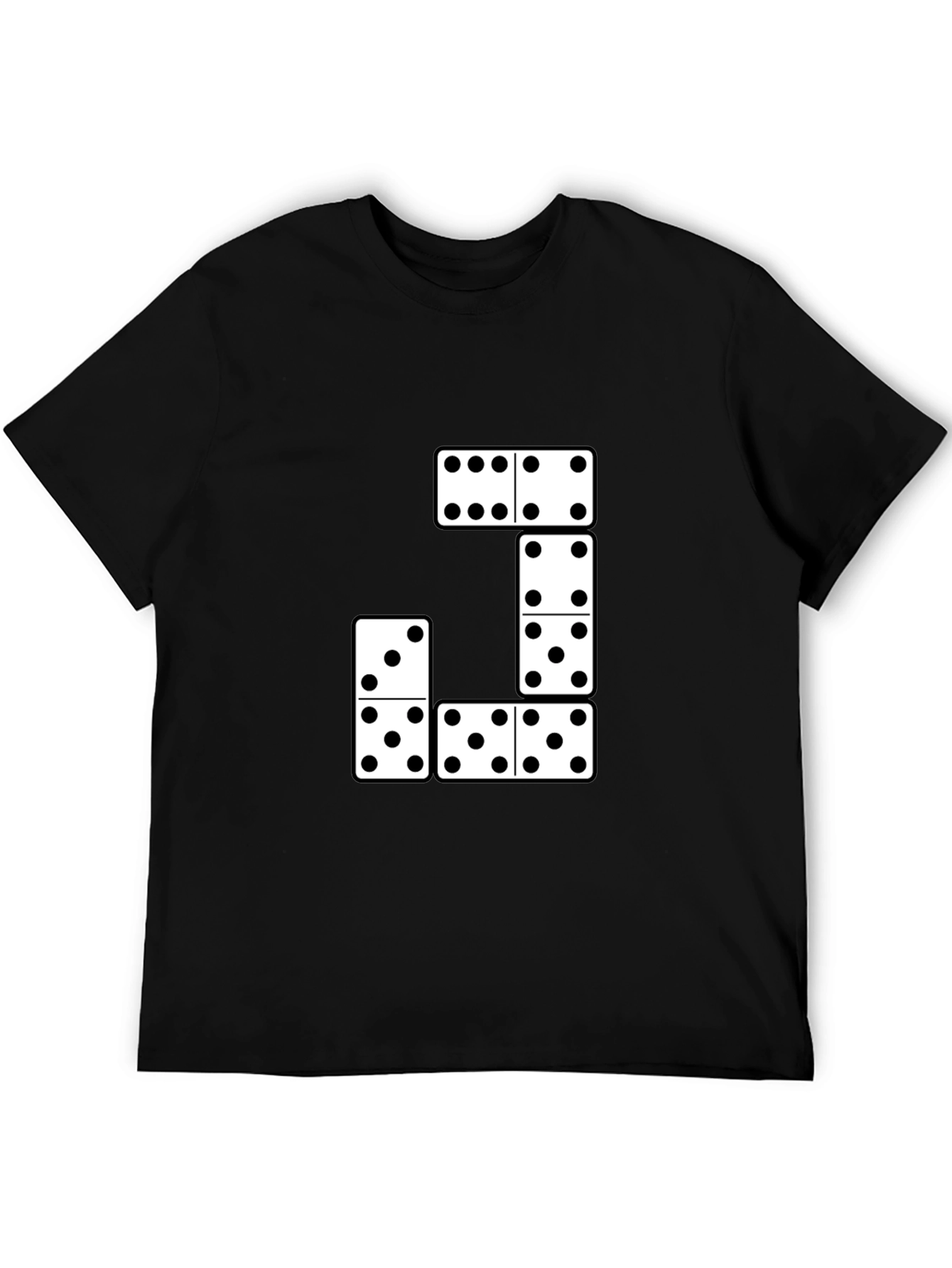 Domino T-Shirt - Black Cotton Blend Tee
