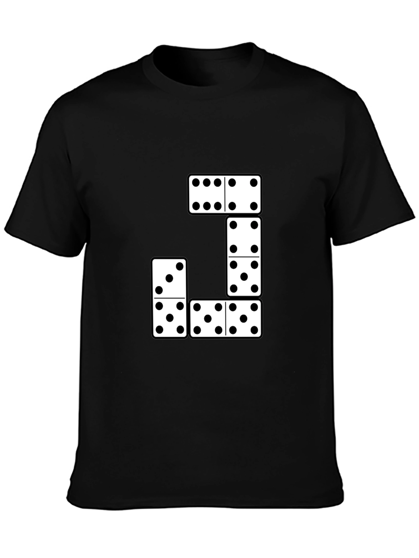 Domino T-Shirt - Black Cotton Blend Tee