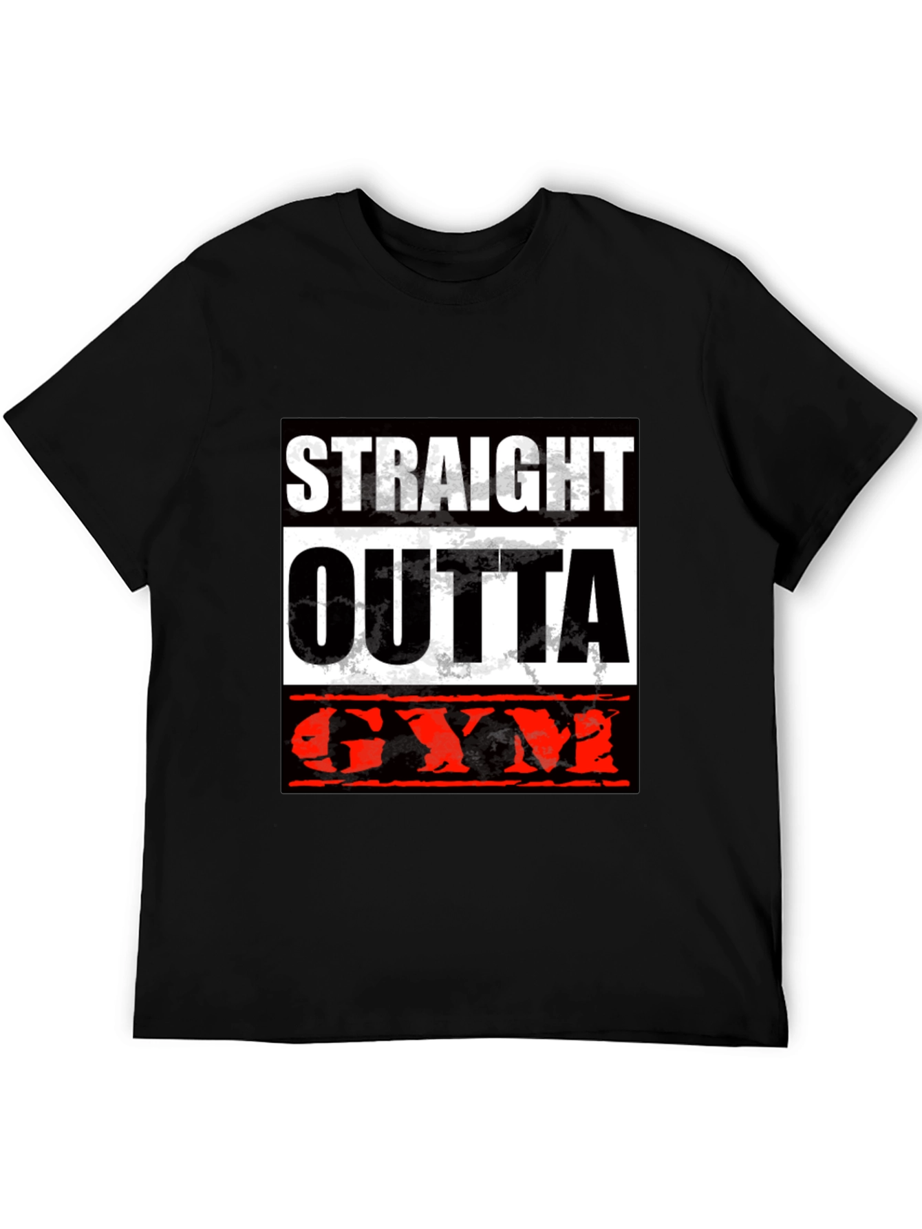 Straight Outta Gym Black T-Shirt