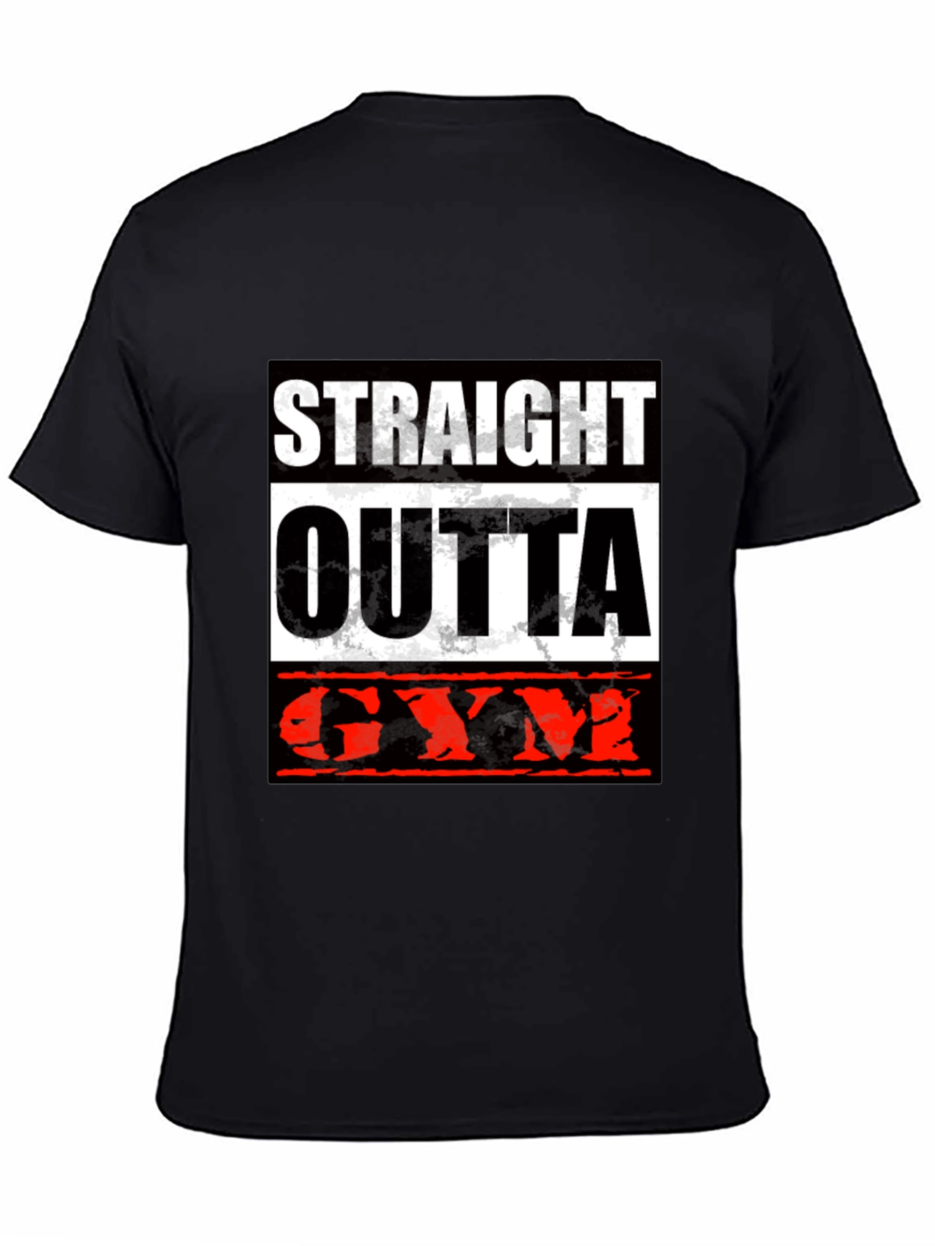 Straight Outta Gym Black T-Shirt
