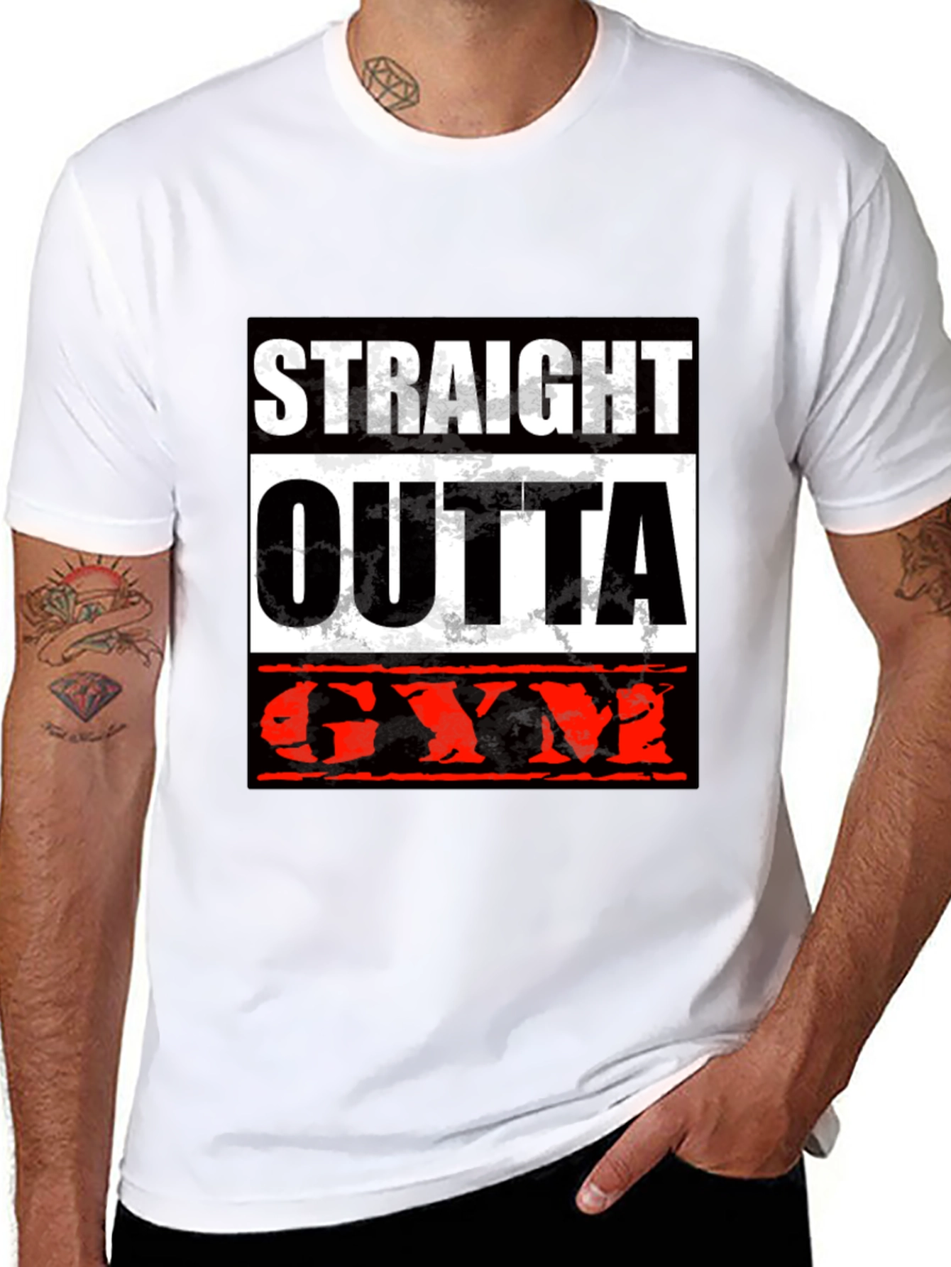 Straight Outta Gym Black T-Shirt