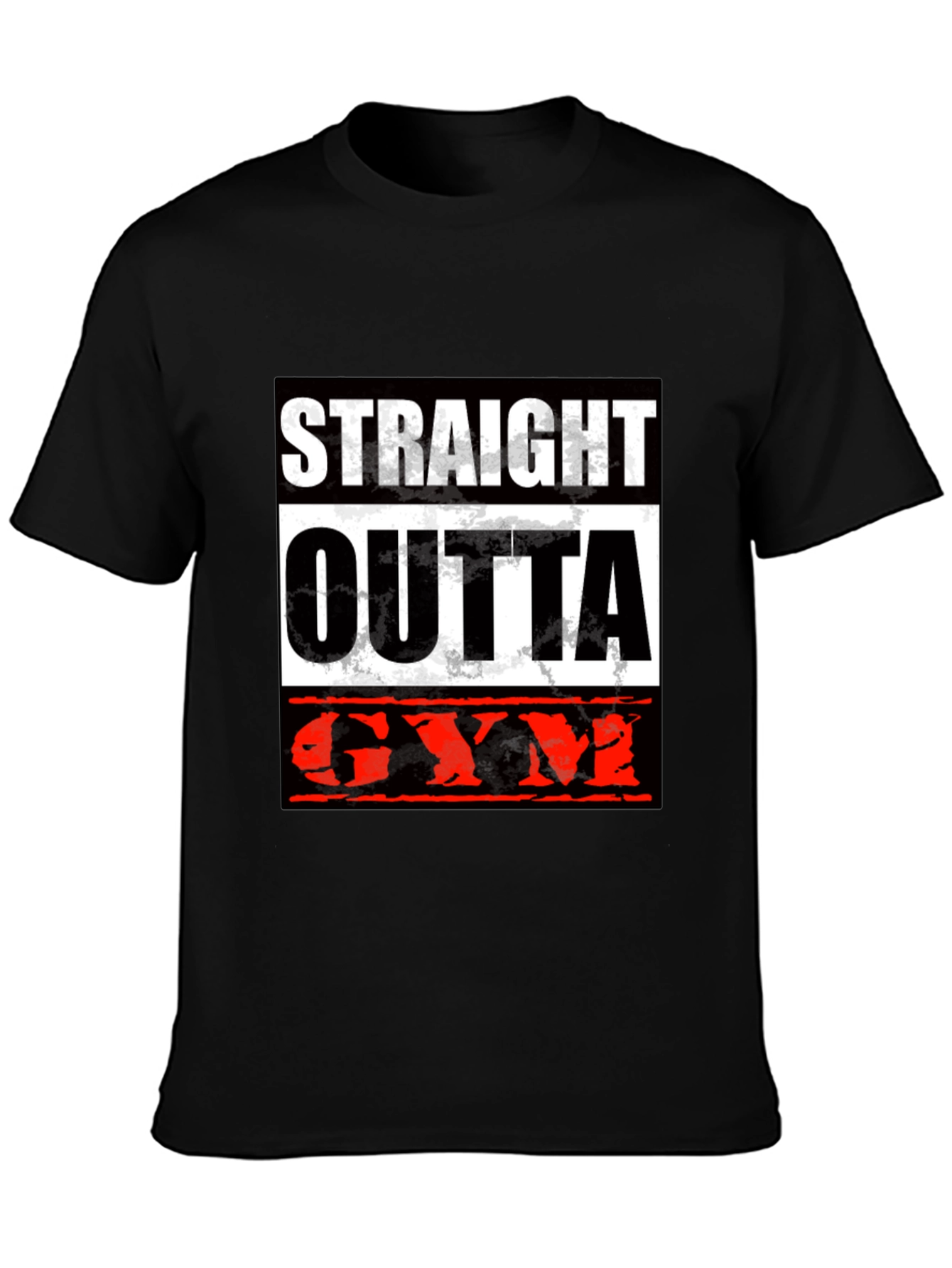 Straight Outta Gym Black T-Shirt