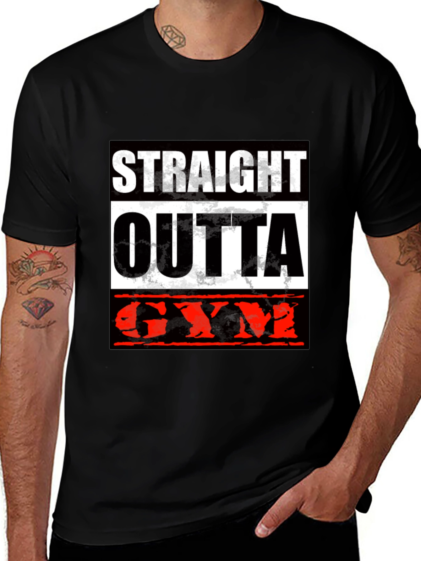Straight Outta Gym Black T-Shirt