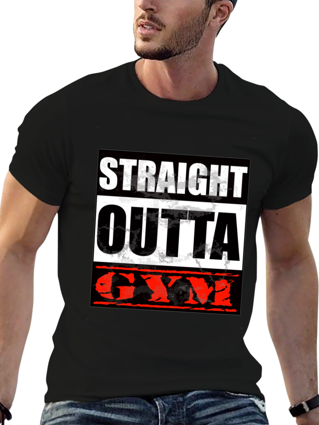 Straight Outta Gym Black T-Shirt